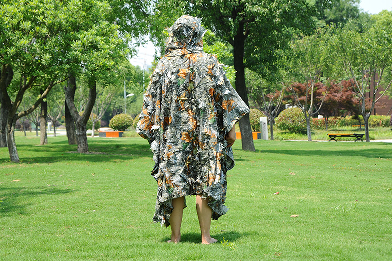 秋天冲花雨披伪装服